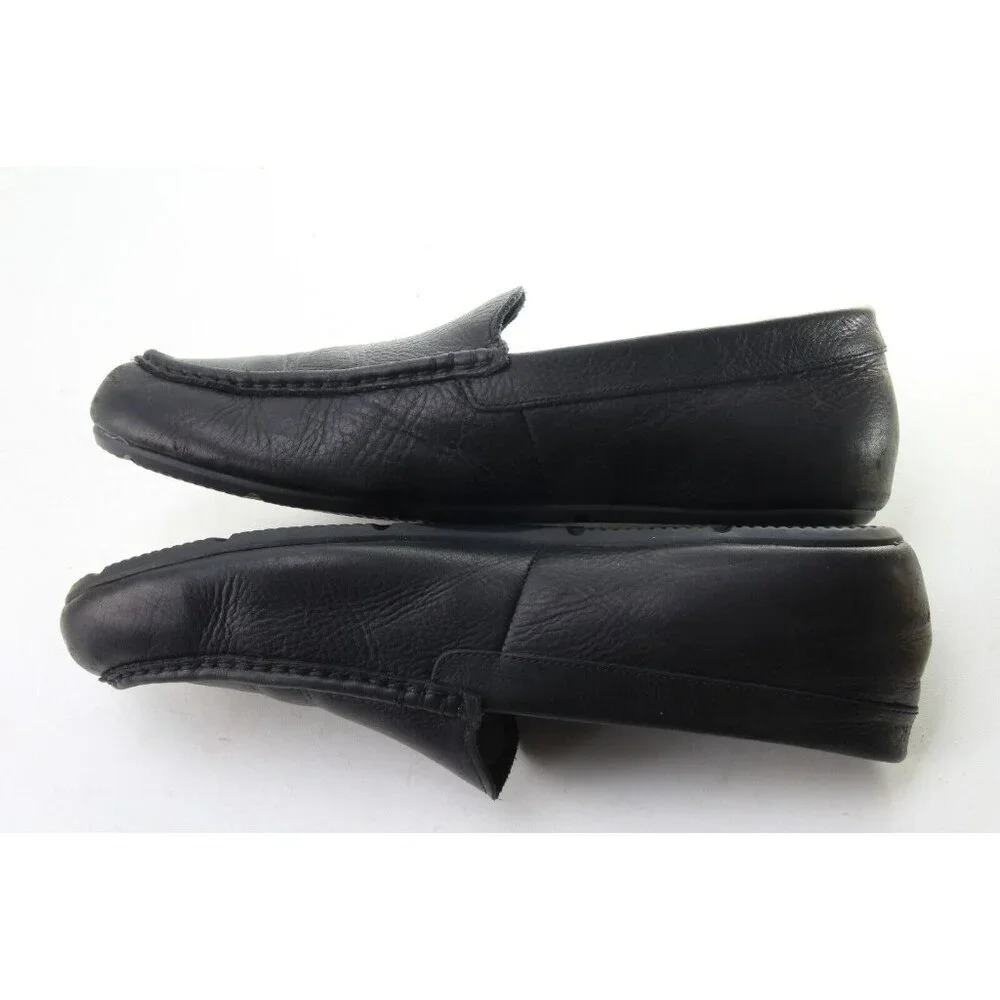 Vionic Tompkin Leather Loafer Slipper Shoe Mens Black US 10.5